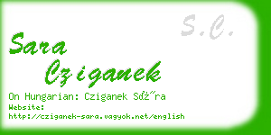 sara cziganek business card